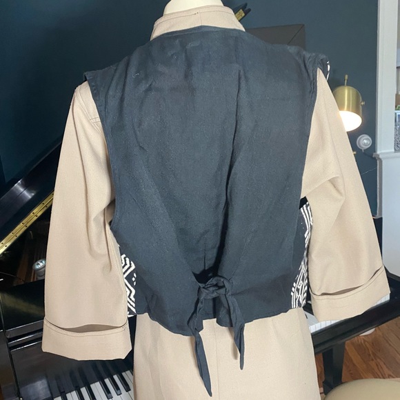 Vintage Sophisticates by Jonathan Martin 90s geometric pattern knit button vest - Picture 4 of 6